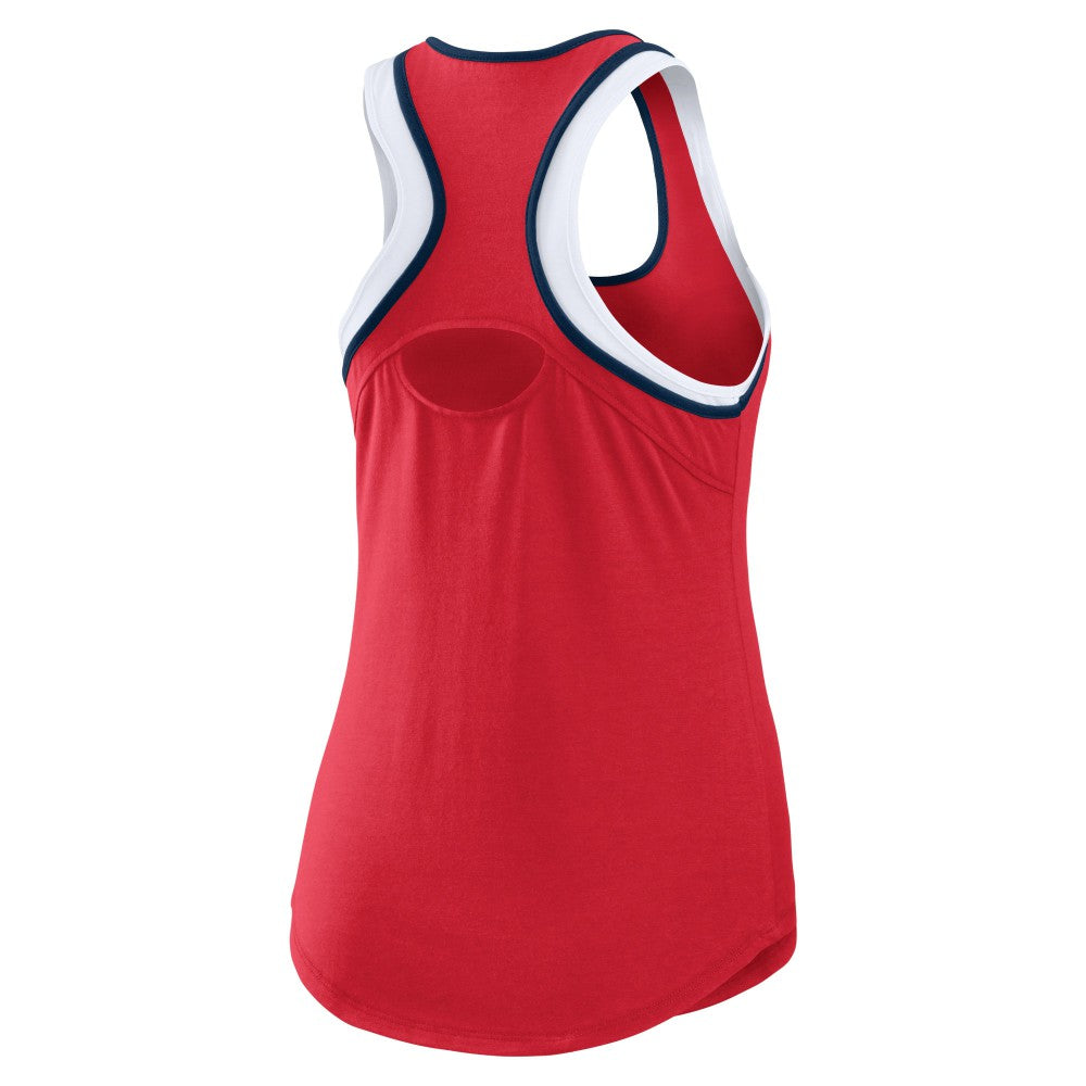 Red Los Angeles Angels WEAR by Erin Andrews Women's Colorblock Racerback Tank Top
