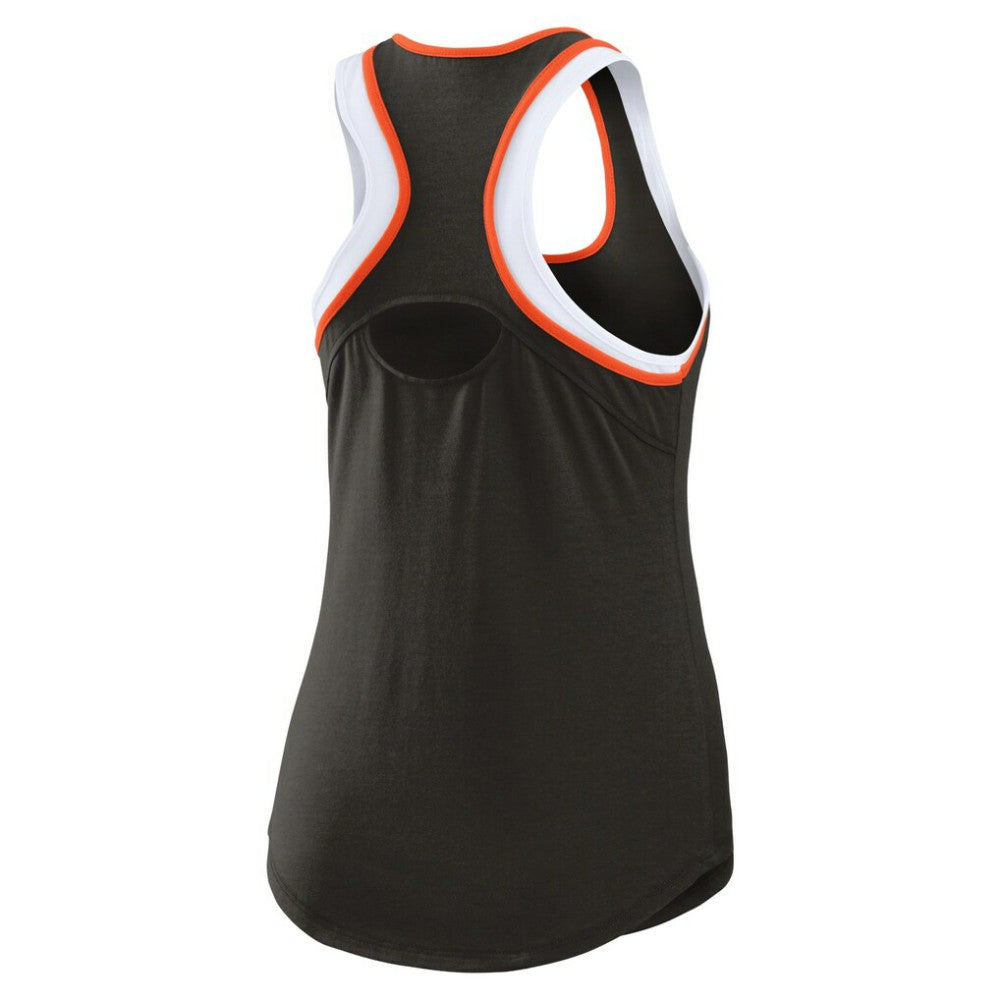 Black San Francisco Giants WEAR by Erin Andrews Women's Colorblock Racerback Tank Top