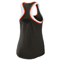 Black San Francisco Giants WEAR by Erin Andrews Women's Colorblock Racerback Tank Top