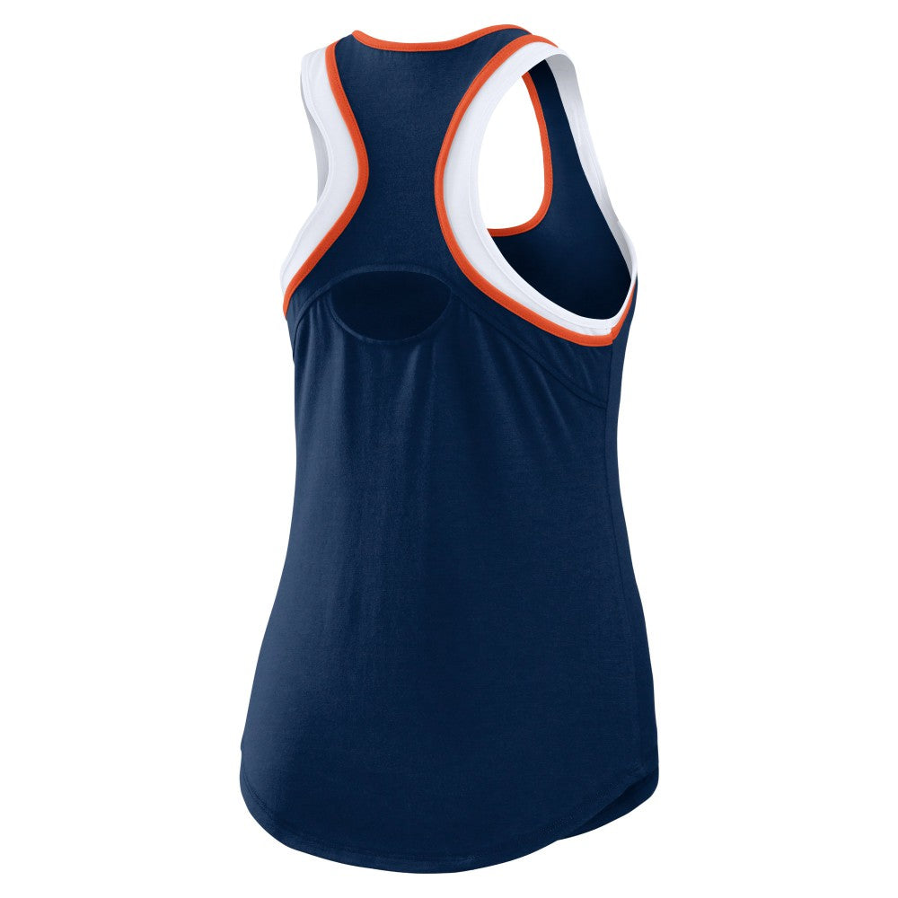 Navy Houston Astros WEAR by Erin Andrews Women's Colorblock Racerback Tank Top