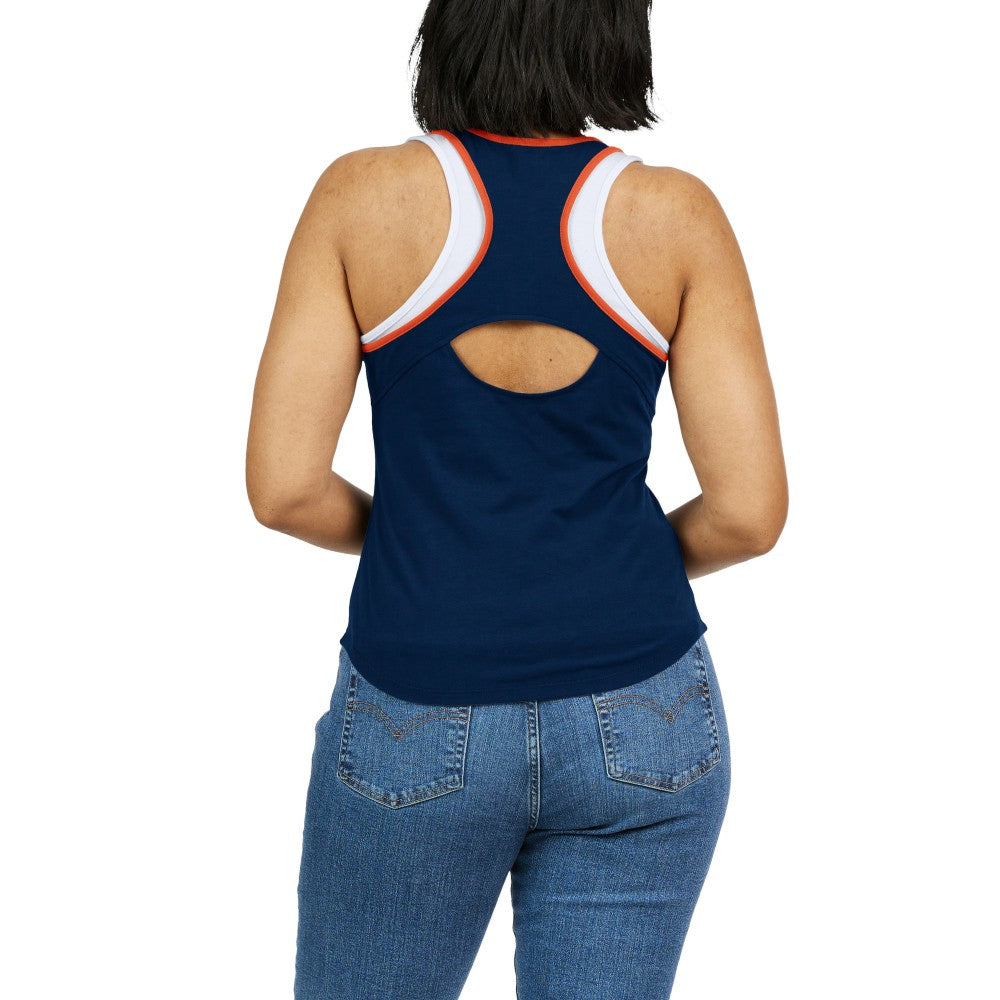 Navy Houston Astros WEAR by Erin Andrews Women's Colorblock Racerback Tank Top