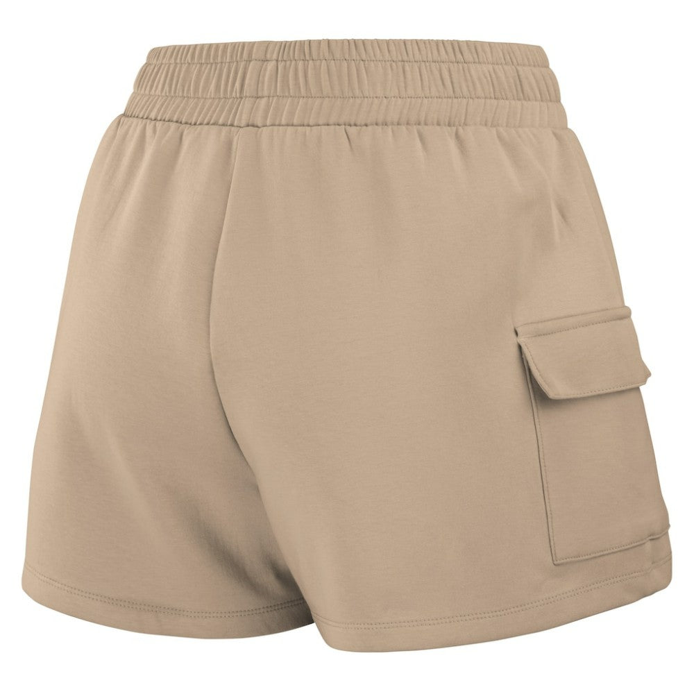 Tan Atlanta Braves WEAR by Erin Andrews Women's Shorts