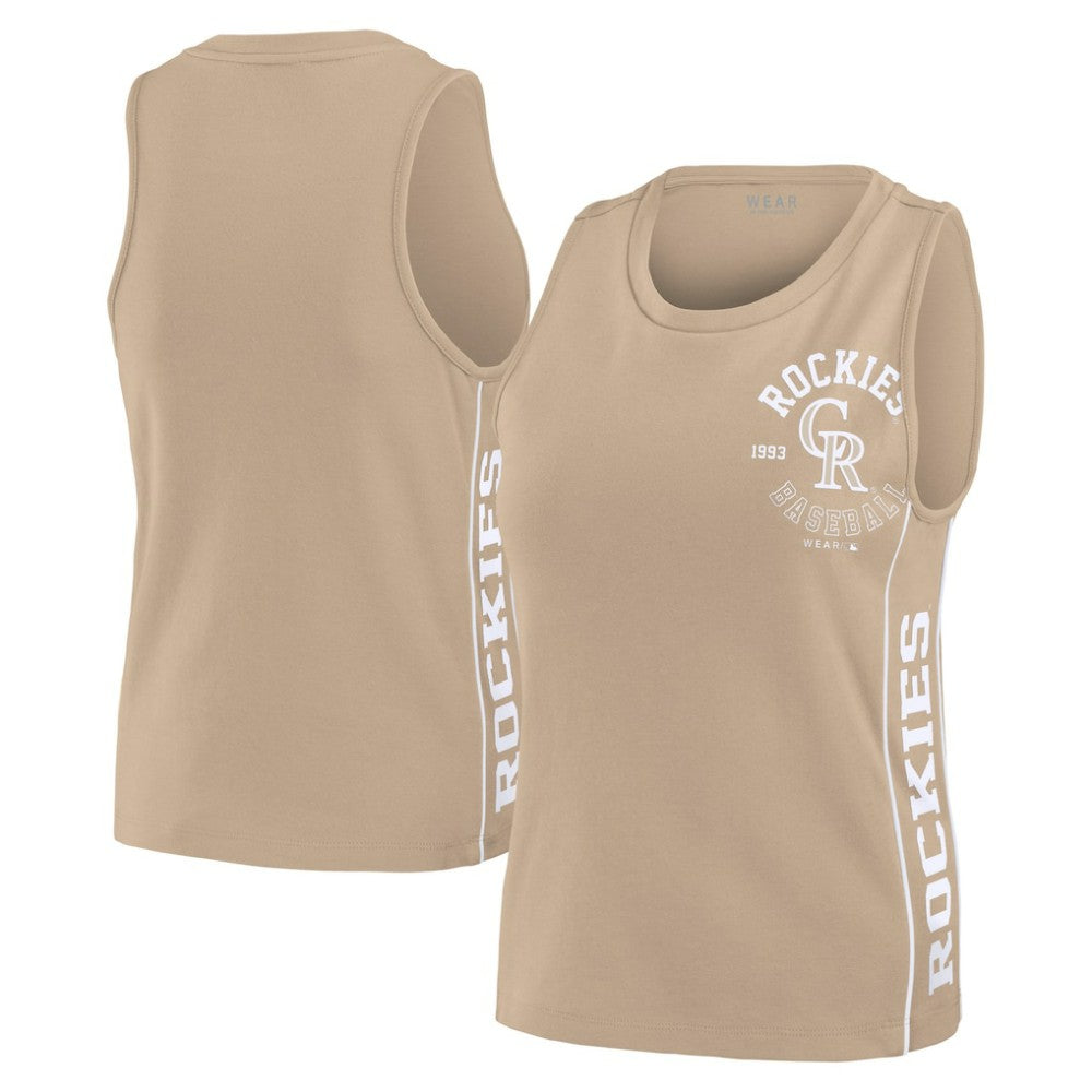 Tan Colorado Rockies WEAR by Erin Andrews Women's Tonal Tank Top