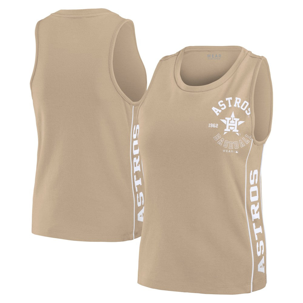 Tan Houston Astros WEAR by Erin Andrews Women's Tonal Tank Top