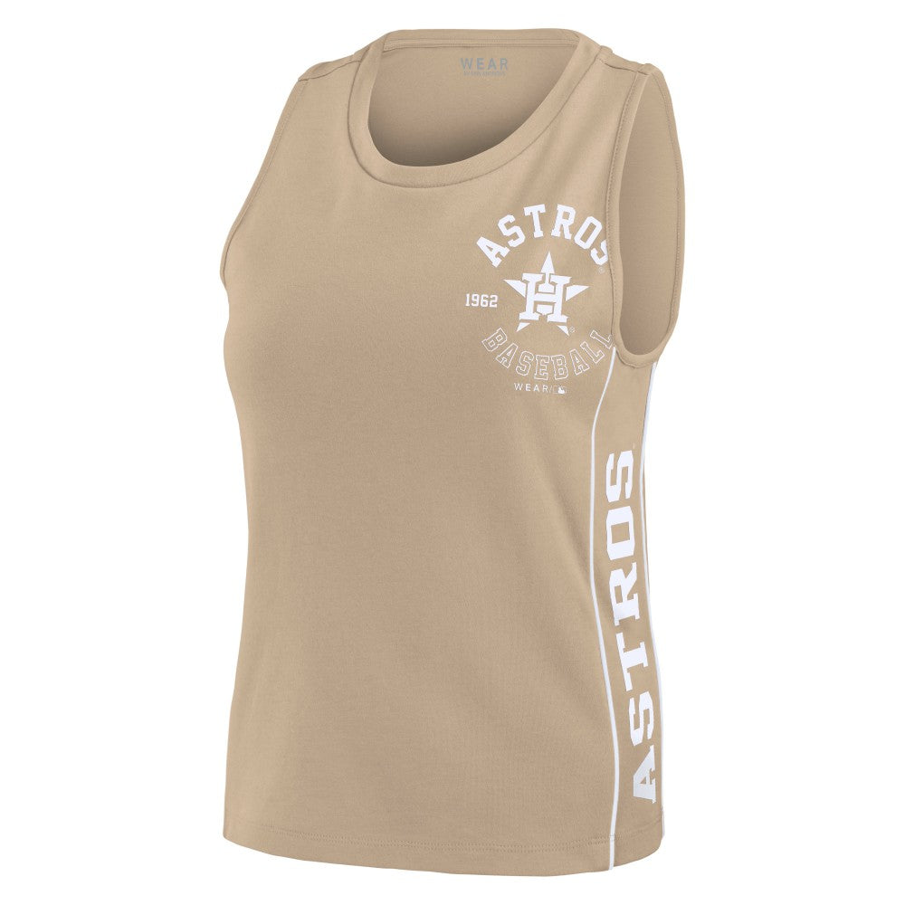 Tan Houston Astros WEAR by Erin Andrews Women's Tonal Tank Top