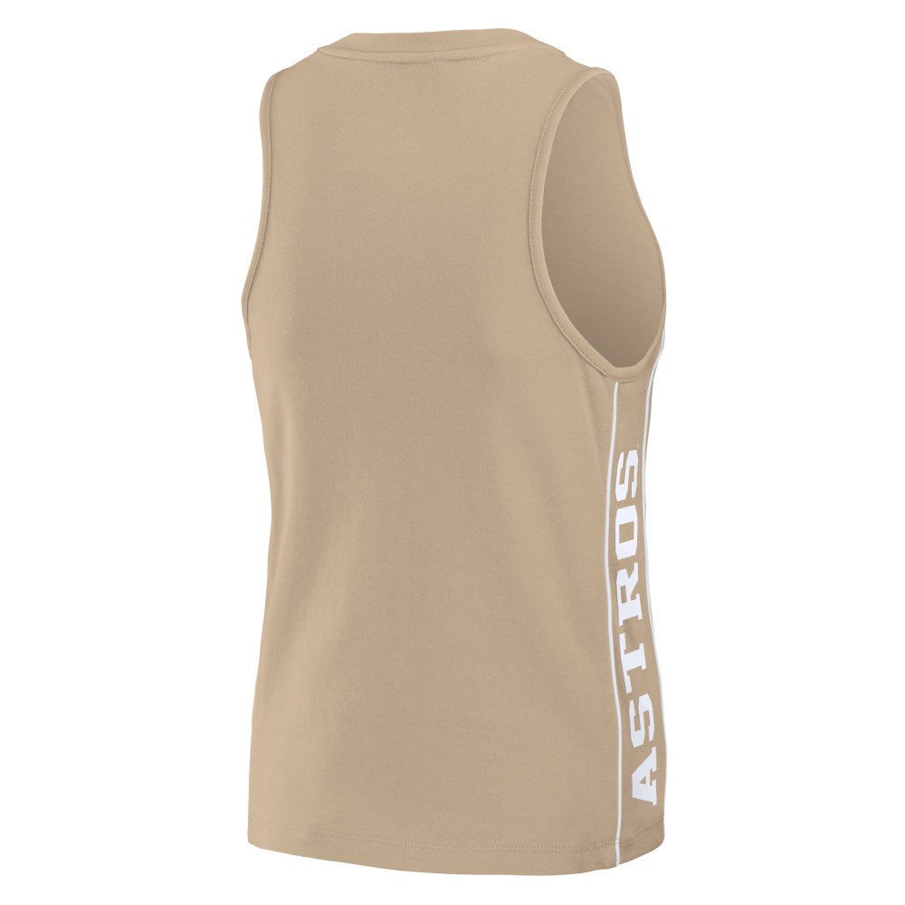 Tan Houston Astros WEAR by Erin Andrews Women's Tonal Tank Top