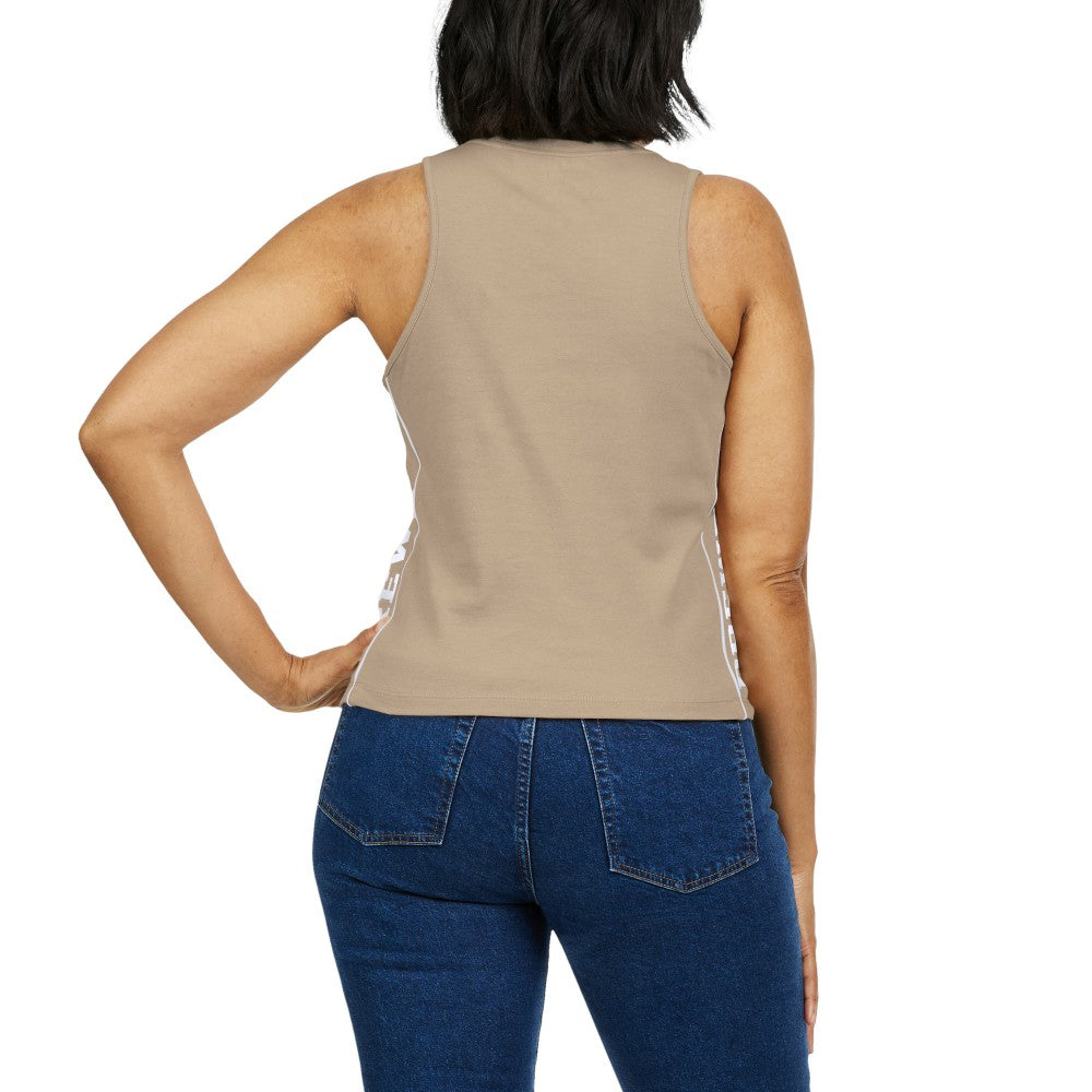Tan Milwaukee Brewers WEAR by Erin Andrews Women's Tonal Tank Top