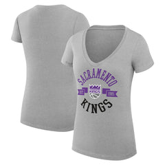 Sacramento Kings G-III 4Her by Carl Banks Women's Super-Slim Fit Lightweight Large City Logo V-Neck T-Shirt