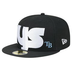 Black Tampa Bay Rays New Era Checkered Undervisor 59FIFTY Fitted Hat