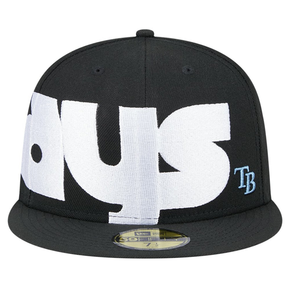 Black Tampa Bay Rays New Era Checkered Undervisor 59FIFTY Fitted Hat