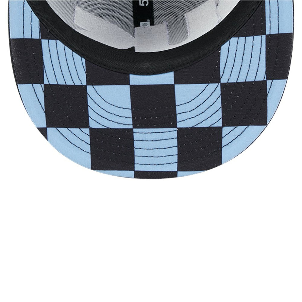 Black Tampa Bay Rays New Era Checkered Undervisor 59FIFTY Fitted Hat