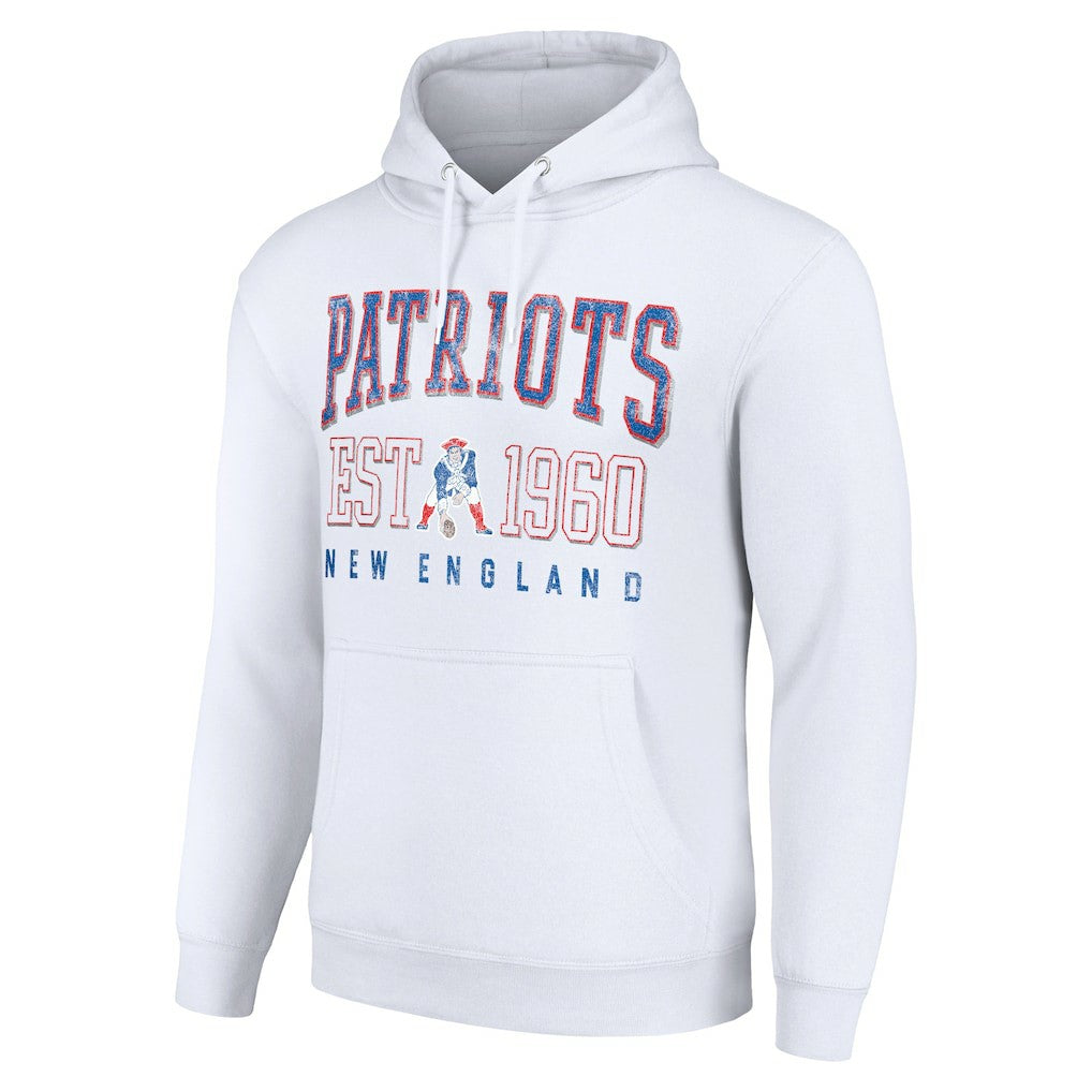 Starter Unisex Throwback Logo Pullover Hoodie - New England Patriots Hoodies