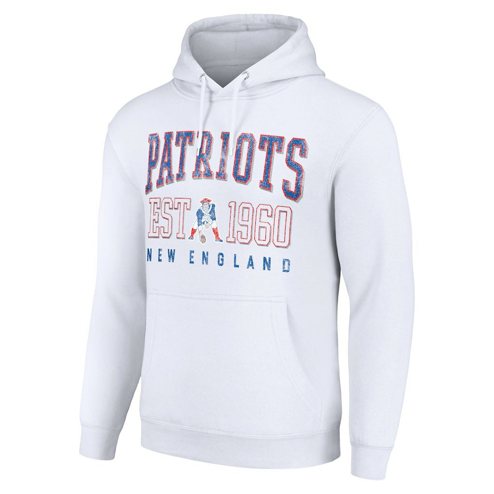 Starter Unisex Throwback Logo Pullover Hoodie - New England Patriots Hoodies
