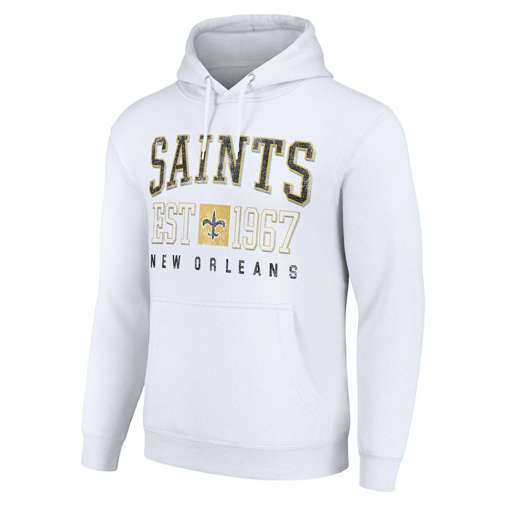 Starter Unisex Throwback Logo Pullover Hoodie - New Orleans Saints Hoodies