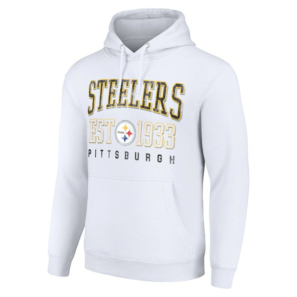 Starter Unisex Throwback Logo Pullover Hoodie - Pittsburgh Steelers Hoodies