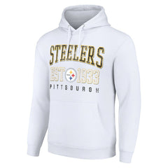 Starter Unisex Throwback Logo Pullover Hoodie - Pittsburgh Steelers Hoodies