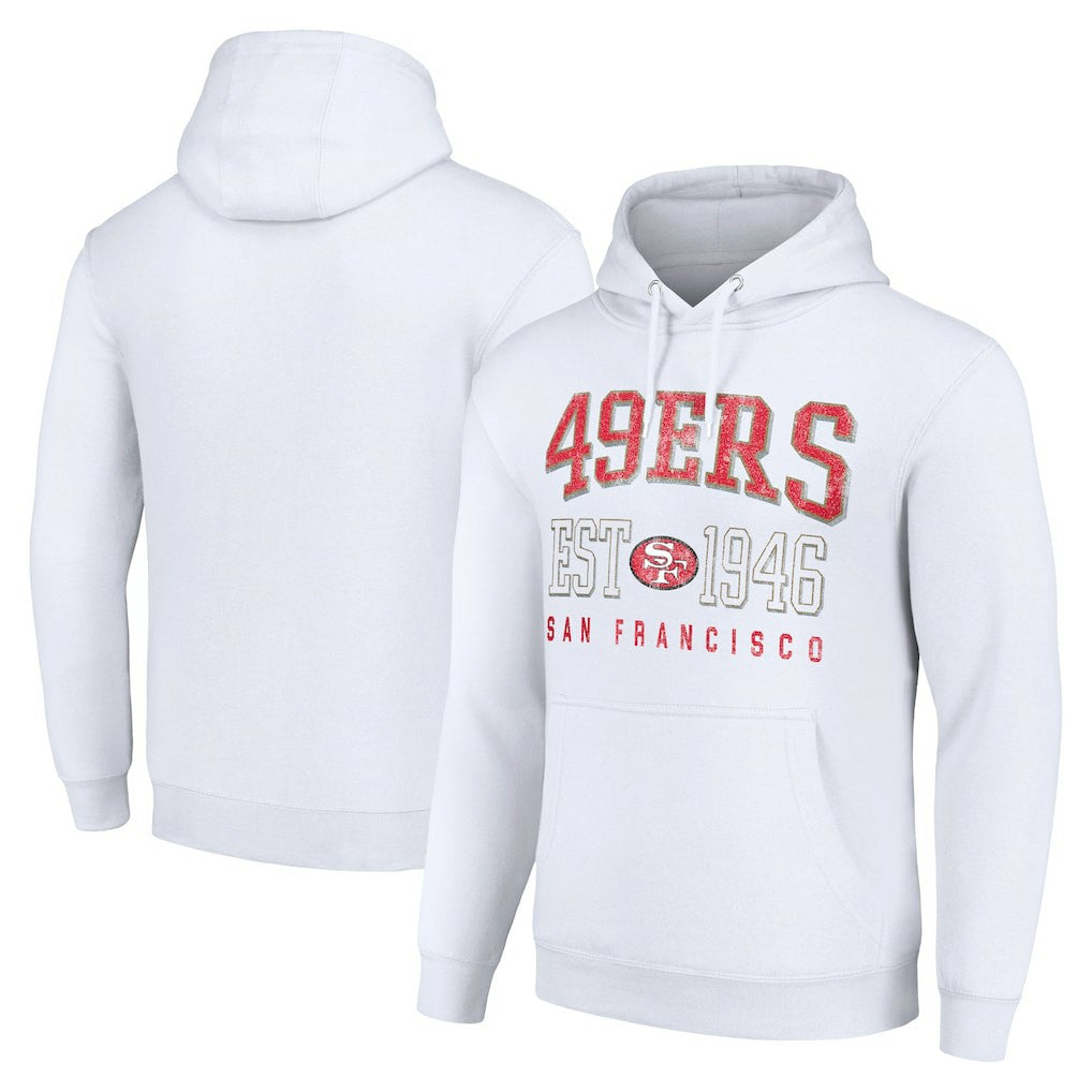 Starter Unisex Throwback Logo Pullover Hoodie - San Francisco 49ers Hoodies