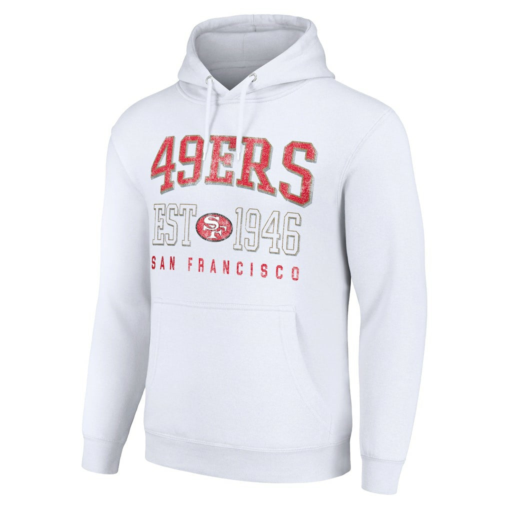 Starter Unisex Throwback Logo Pullover Hoodie - San Francisco 49ers Hoodies