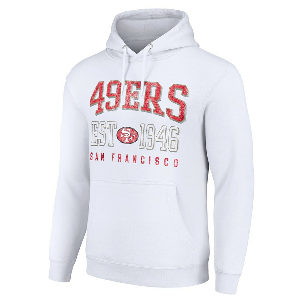 Starter Unisex Throwback Logo Pullover Hoodie - San Francisco 49ers Hoodies