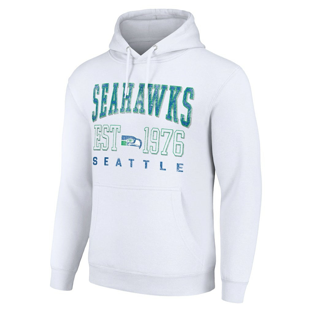Starter Unisex Throwback Logo Pullover Hoodie - Seattle Seahawks Hoodies
