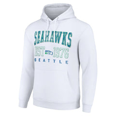 Starter Unisex Throwback Logo Pullover Hoodie - Seattle Seahawks Hoodies
