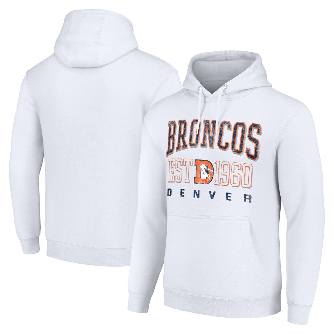 Starter Unisex Throwback Logo Pullover Hoodie - Denver Broncos Hoodies