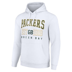 Starter Unisex Throwback Logo Pullover Hoodie - Green Bay Packers Hoodies