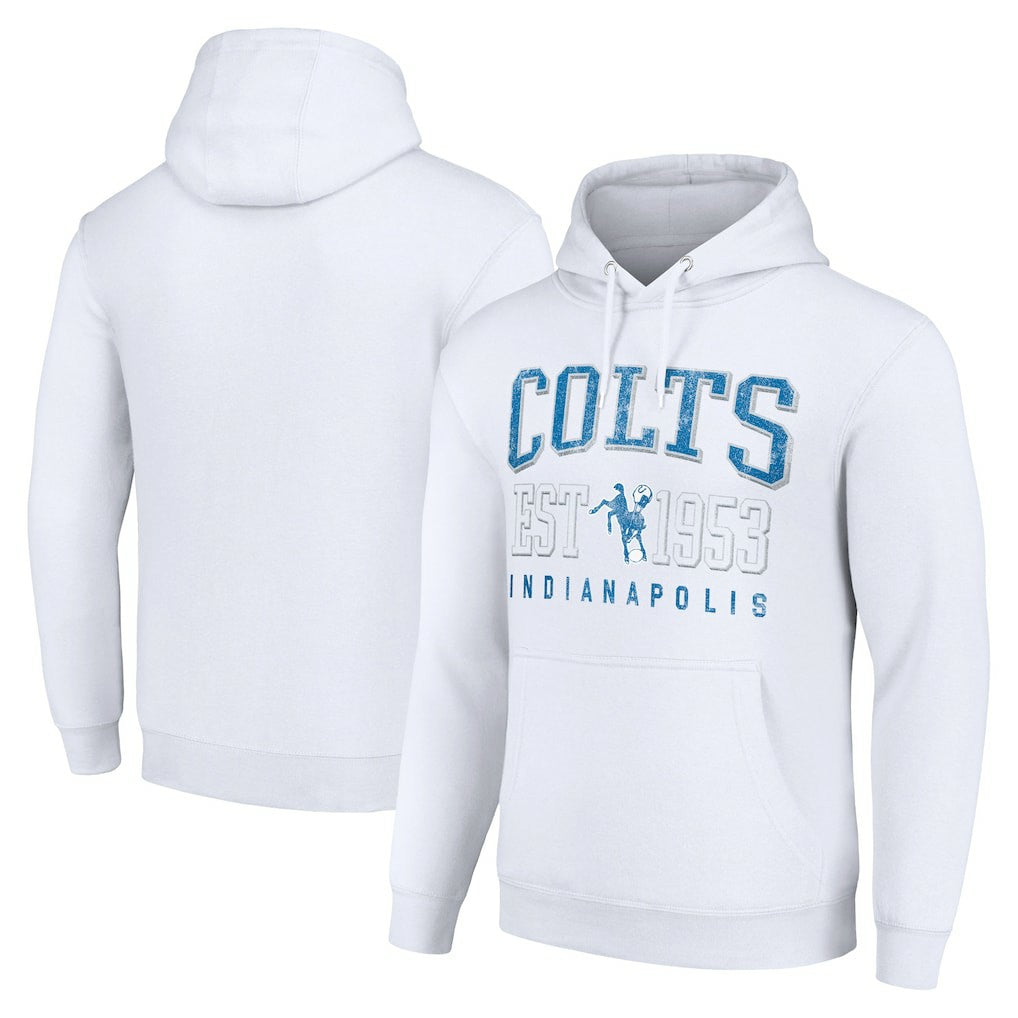 Starter Unisex Throwback Logo Pullover Hoodie - Indianapolis Colts Hoodies