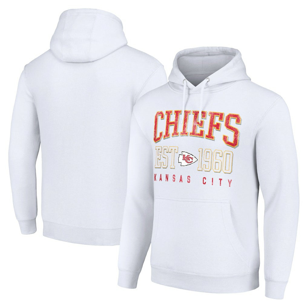 Starter Unisex Throwback Logo Pullover Hoodie - Kansas City Chiefs Hoodies