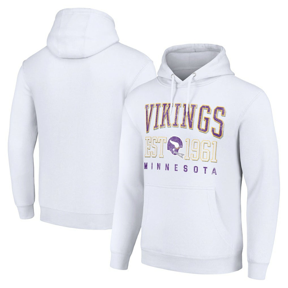 Starter Unisex Throwback Logo Pullover Hoodie - Minnesota Vikings Hoodies