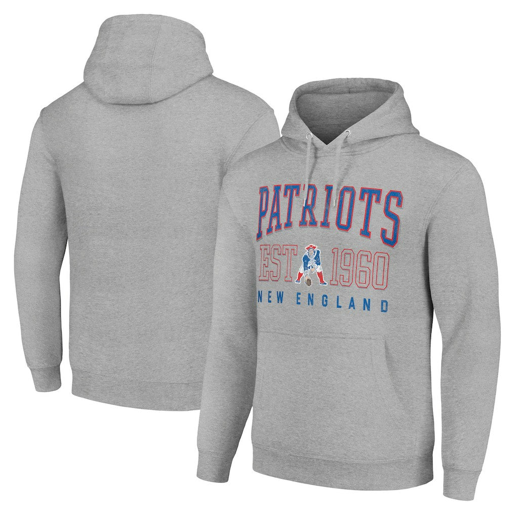 Starter Unisex Throwback Logo Pullover Hoodie - New England Patriots Hoodies