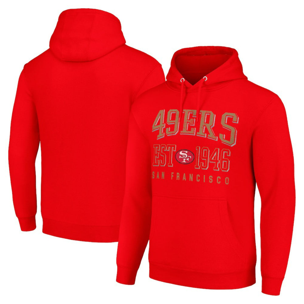Starter Unisex Throwback Logo Pullover Hoodie - San Francisco 49ers Hoodies