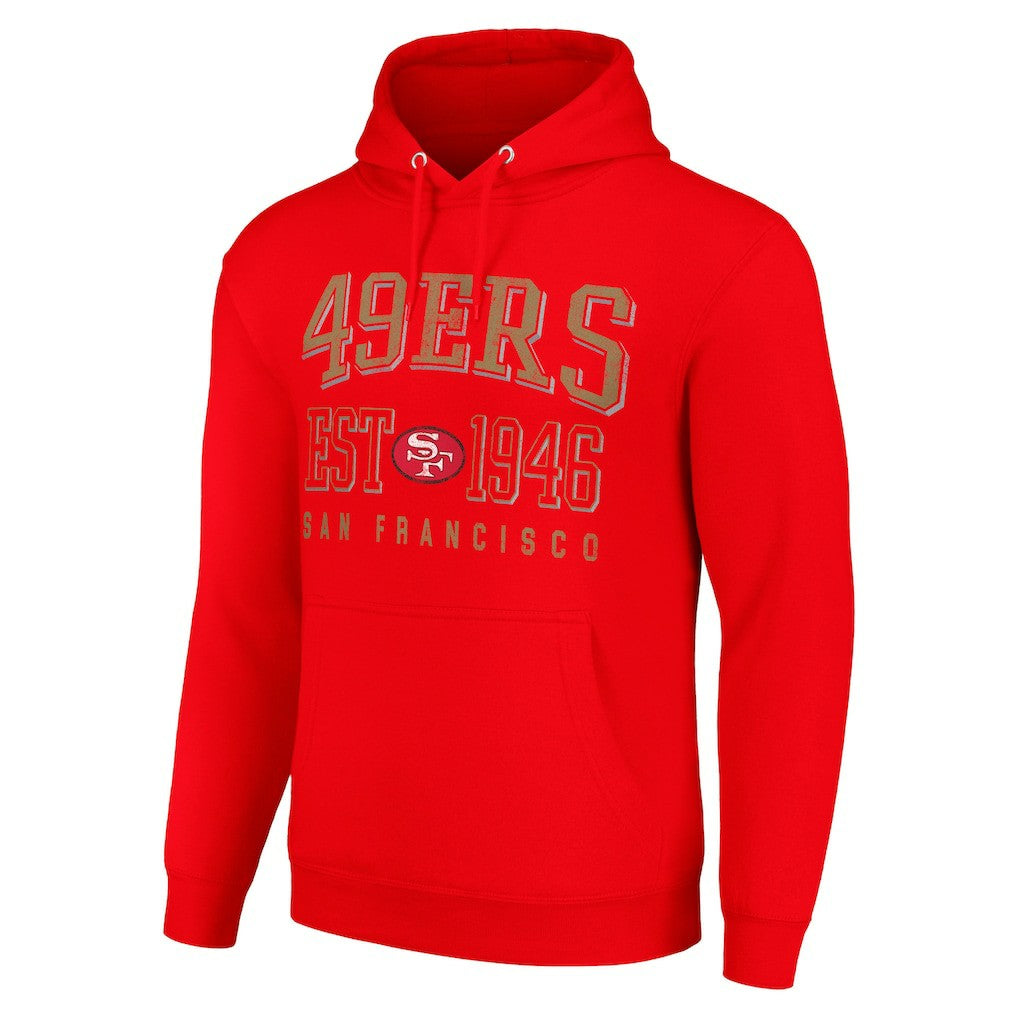 Starter Unisex Throwback Logo Pullover Hoodie - San Francisco 49ers Hoodies