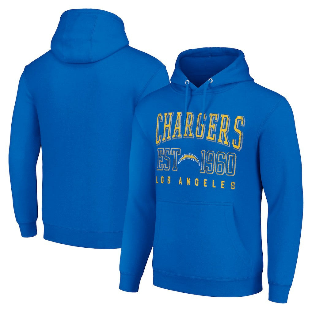 Starter Unisex Throwback Logo Pullover Hoodie - Los Angeles Chargers Hoodies