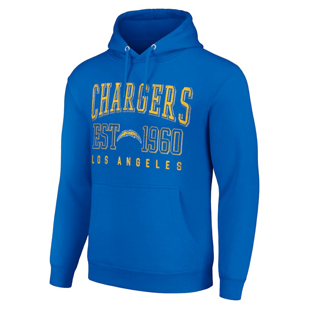 Starter Unisex Throwback Logo Pullover Hoodie - Los Angeles Chargers Hoodies
