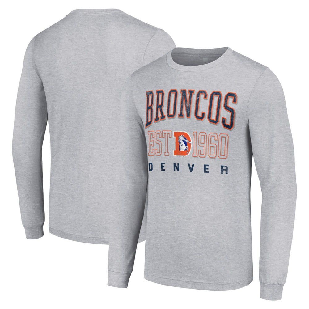Starter Throwback Logo Long Sleeve T-Shirt - Denver Broncos T-shirts