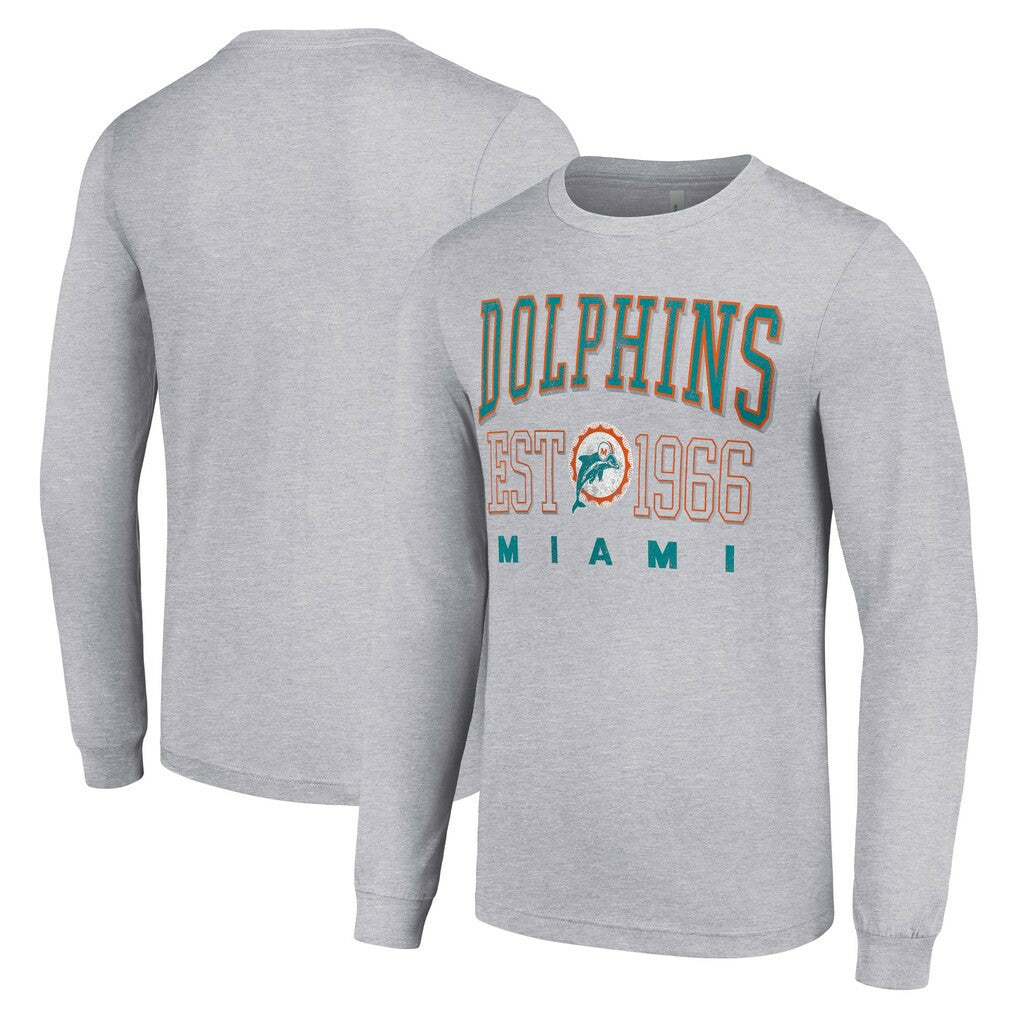 Starter Throwback Logo Long Sleeve T-Shirt - Miami Dolphins T-shirts