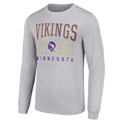 Starter Throwback Logo Long Sleeve T-Shirt - Minnesota Vikings T-shirts