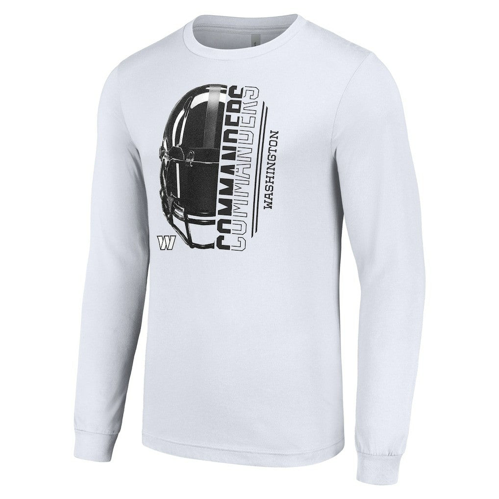 Starter Half Helmet Logo Long Sleeve T-Shirt - Washington Commanders T-shirts