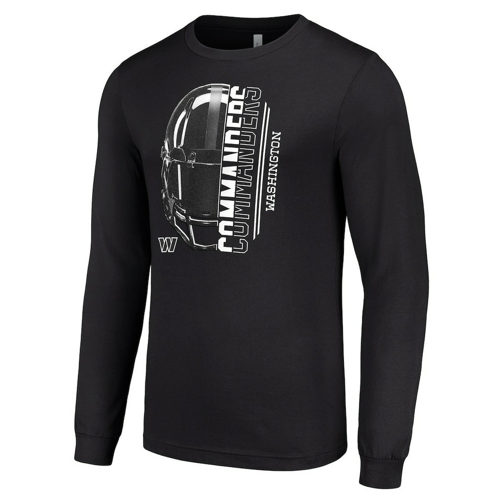 Starter Half Helmet Logo Long Sleeve T-Shirt - Washington Commanders T-shirts