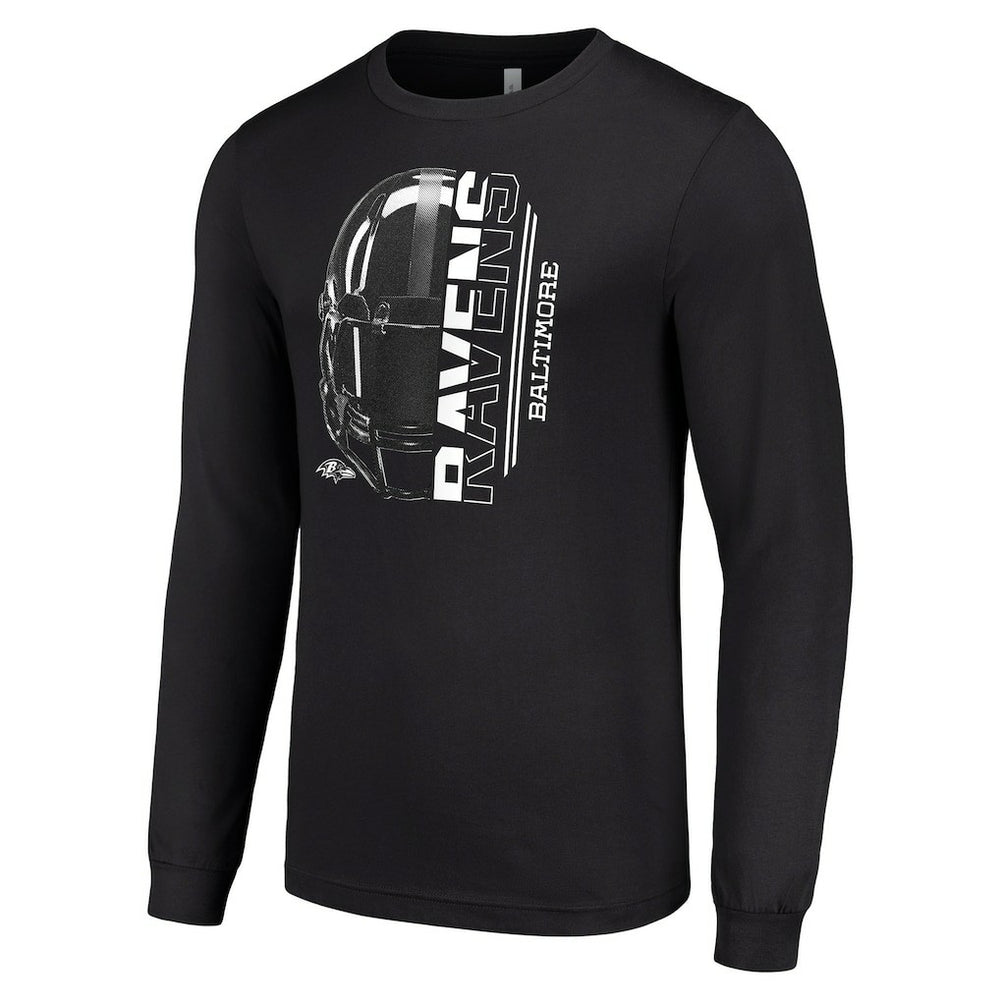 Starter Half Helmet Logo Long Sleeve T-Shirt - Baltimore Ravens T-shirts