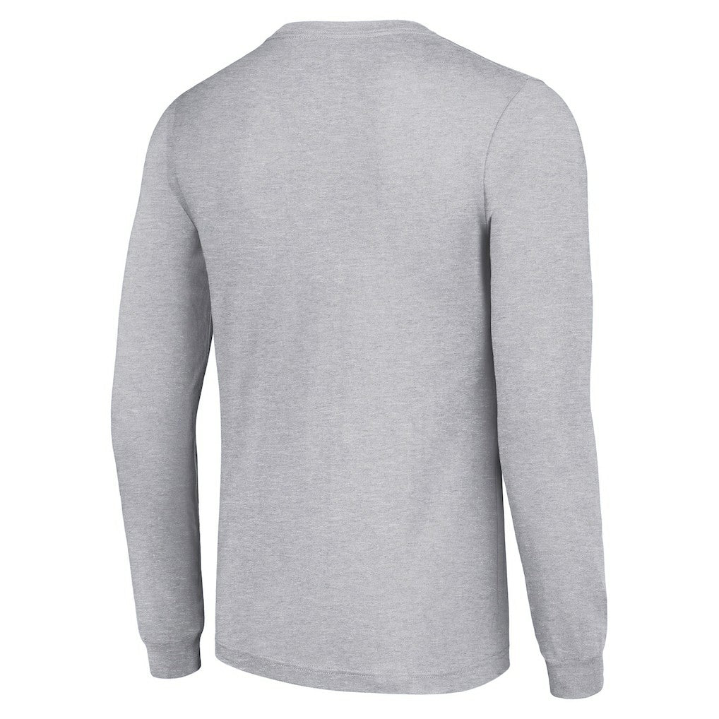 Starter Half Helmet Logo Long Sleeve Heathered T-Shirt - Pittsburgh Steelers T-shirts