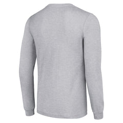 Starter Half Helmet Logo Long Sleeve Heathered T-Shirt - Pittsburgh Steelers T-shirts