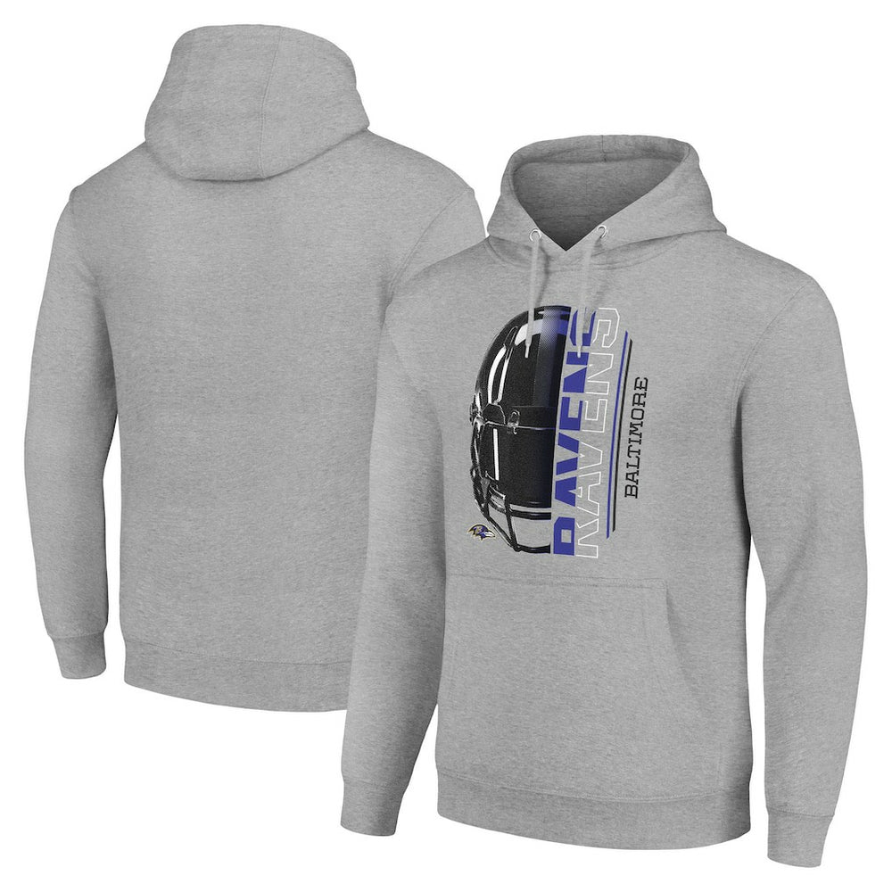 Starter Unisex Half Helmet Logo Pullover Hoodie - Baltimore Ravens Hoodies