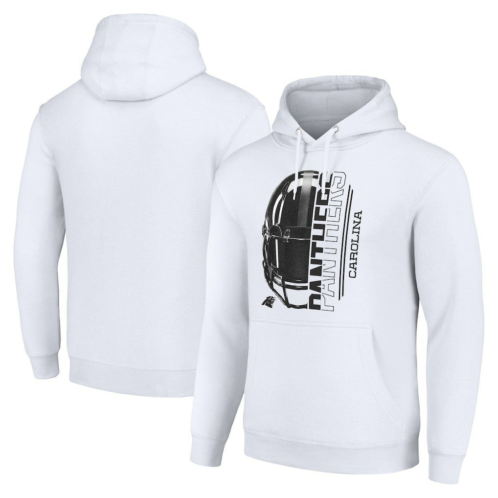 Starter Unisex Half Helmet Logo Pullover Hoodie - Carolina Panthers Hoodies