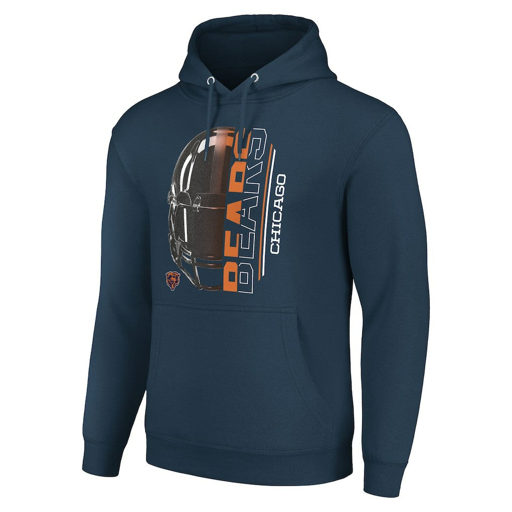 Starter Unisex Half Helmet Logo Pullover Hoodie - Chicago Bears Hoodies