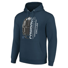 Starter Unisex Half Helmet Logo Pullover Hoodie - Dallas Cowboys Hoodies
