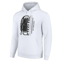 Starter Unisex Half Helmet Logo Pullover Hoodie - Pittsburgh Steelers Hoodies
