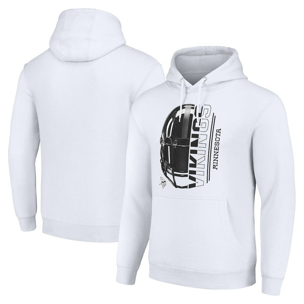 Starter Unisex Half Helmet Logo Pullover Hoodie - Minnesota Vikings Hoodies