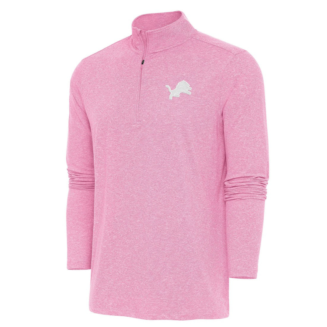 Antigua Hunk Quarter-Zip Pullover Top - Detroit Lions Pullover
